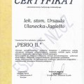 Certyfikat - kurs PERIO II - chirurgia periodontologiczna 