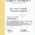 Certyfikat - kurs PERIO II - chirurgia periodontologiczna