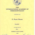Certyfikat-Aktywny Członek Międzynarodowej Akademii Periodontologii