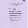 Zaw. - udzia w sympozjum organizowanym przez Sekcj Periotontologii Polskiego Towarzystwa Stomatologicznego 